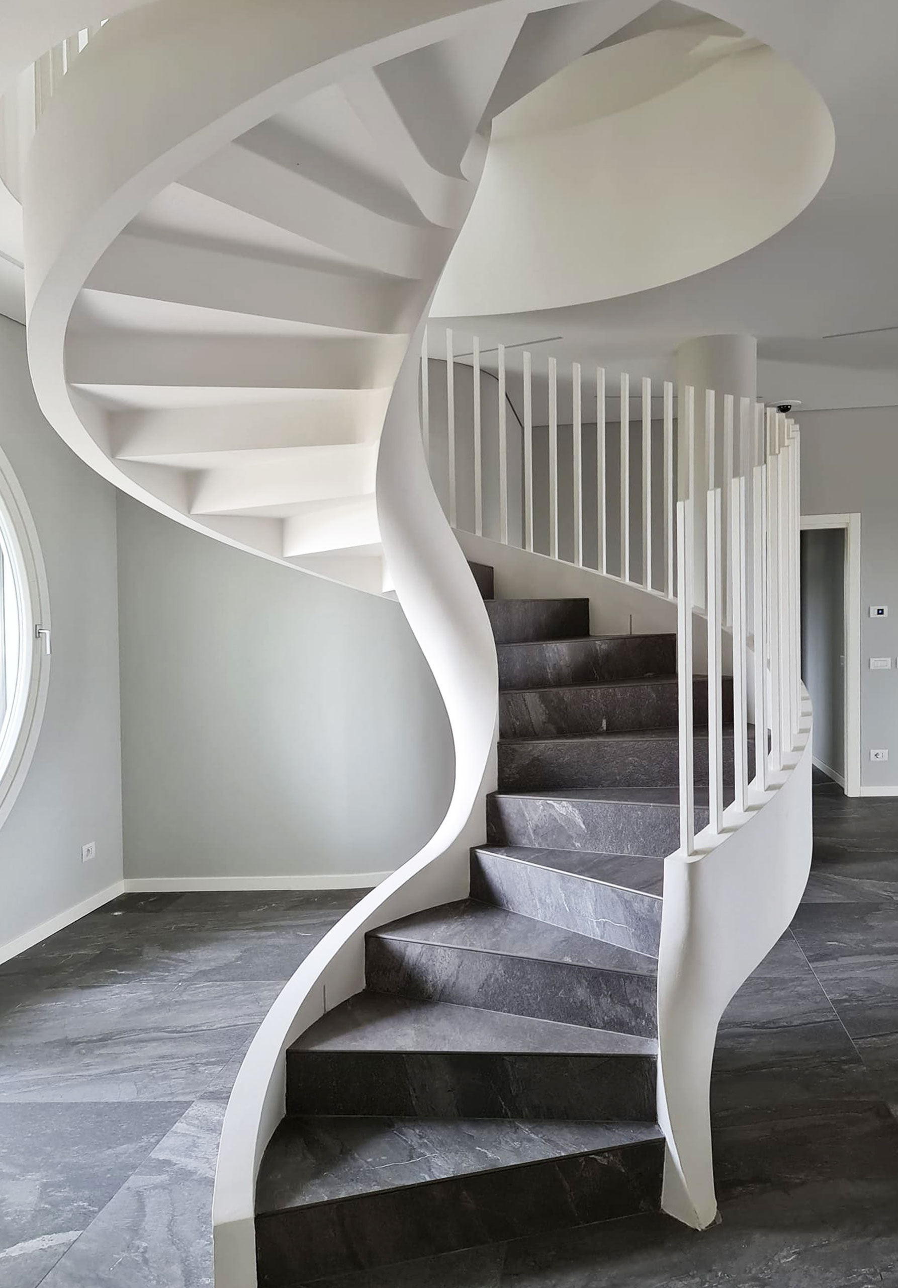 helical staircase finishes