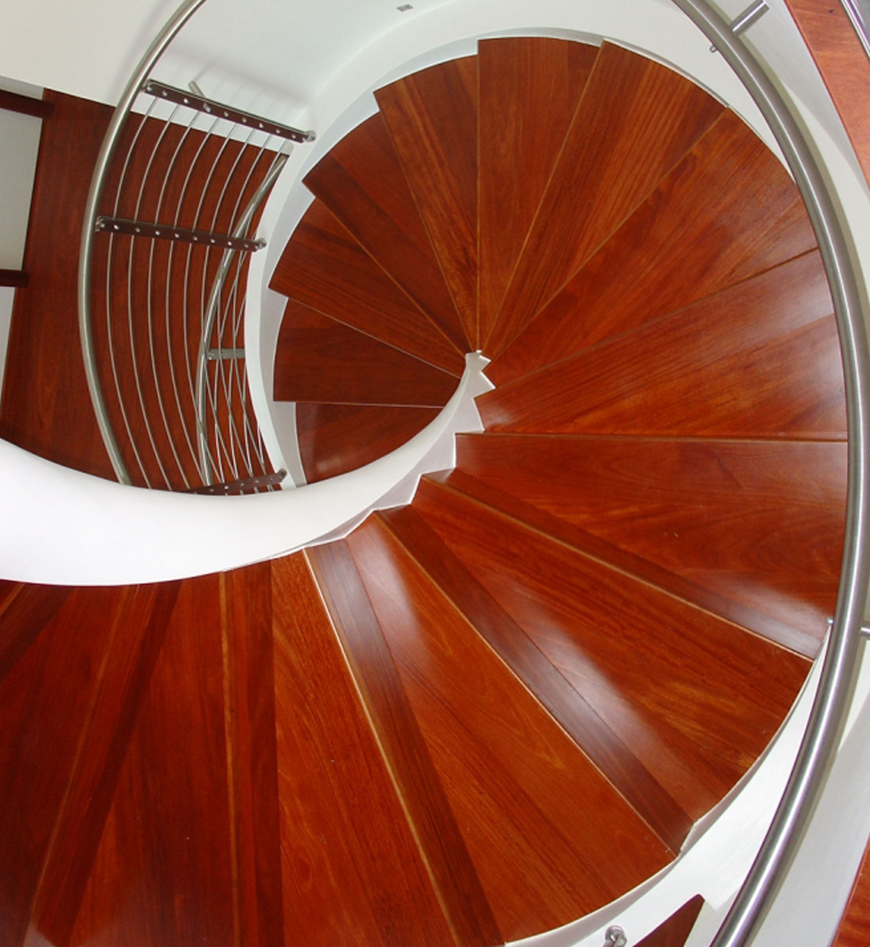 Cladding for helical staircases